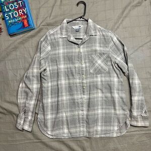 Old Navy Gray Checkered plaid Shirt